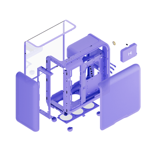 HYTE X50 Taro Milk Mid Tower Gaming Case - Purple 